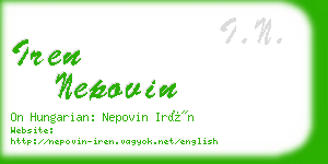 iren nepovin business card